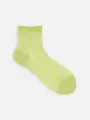ななめメッシュショートソックス ライムグリーン