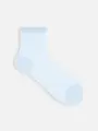 ななめメッシュショートソックス ソーダブルー