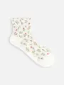 プチフローラルショートソックス オフホワイト