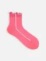 【さらっと快適】メロウサイドラインメッシュショートソックス ピンク