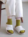 ローゲージ2×2リブショートソックス マッチャ