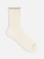 シアーリブショート丈ソックス ベージュ