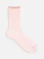 シアーリブショート丈ソックス ダルピンク