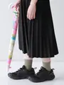 撥水ベタショートソックス オリーブ