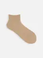 さっぱりさらさら綿麻ゴム長ショートソックス ベージュ