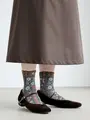 フロートアートブロッキングショートソックス インクブルー