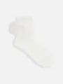 ファー梵天付きショートソックス オフホワイト