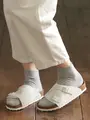 2×2リブショートソックス シルバーグレー