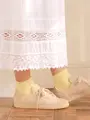 2×2リブショートソックス クリーム