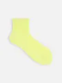 2×2リブショートソックス レモンイエロー