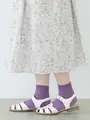 2×2リブショートソックス ラベンダー