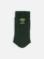 アメリブパイルロゴ刺繍ソックス ダークグリーン