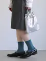 【定番】コットンブレンドソックス アンティークエメラルド