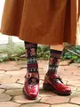 くま柄ノルディックJQソックス コン