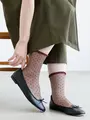 チュールピンドット柄ソックス ミルクチョコレート
