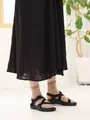チュールピンドット柄ソックス モカベージュ