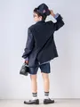 トップ3本ラインリブソックス オフ+クロ