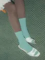 毛混ダイヤケーブルソックス ミント
