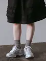 Mixグリッターラメソックス グレー×ブロンズmix