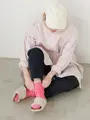 ローゲージ3×1リブソックス ピンク