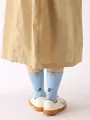 たまごっちバックタグキャラクター刺繍ソックス サックス+ミミッチ