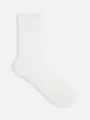 New麻ガーゼ調リブベタソックス オフホワイト
