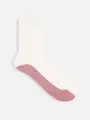 足底汚れが目立たない白ソックス ダルピンク