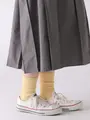 ローゲージ2×2リブソックス ベビークリーム