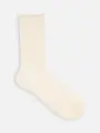 ざっくりキレイめシルケット針抜きソックス オフホワイト