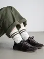 アメリブ花柄ラインソックス オフホワイト