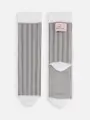 Merciタグ付ストライプソックス シルバーグレー