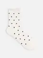 【履き口ゆったり】くるくるドットソックス オフホワイト