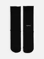 ミディ | エアリーコットンロゴ刺繍ソックス クロ