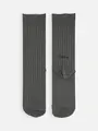 ミディ | エアリーコットンロゴ刺繍ソックス チャコールモク