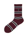 POLO アメリブラグビーストライプソックス ダークレッド