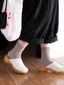 【定番】太リブソックス グレージュ