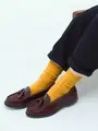 【定番】太リブソックス クロムイエロー