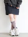 コットンシアーリブルーズソックス グレー