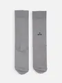 薄手ベーシックリブフロント刺繍ミディ丈ソックス グレーモク