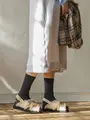 2×2リブスリーク チャコールモク