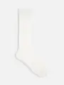 ピコレース柄メッシュミディ丈ソックス オフホワイト