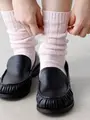 ざっくりゆったり太リブルーズソックス ピンク