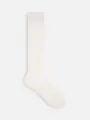 PUREWOOL薄手3×1リブハイソックス オフホワイト