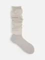 ガーゼルーズハイソックス シルバーグレー