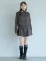 【Epyuk】スリット入りレッグウォーマー クロ