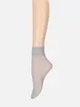 【消臭】40デニールショートソックス シルバーグレー