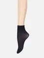 【消臭】40デニールショートソックス ネイビーグレー