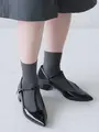 ソフティナイロンショートソックス 	シルバーリーフ (チャコール)