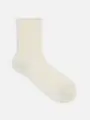 綿混リブ風ソックス オフホワイト