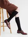 80デニール  プレミアムハイソックス クロ